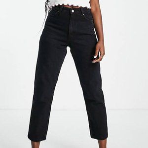 Monki Taiki high waist mom jean in black (32-34)